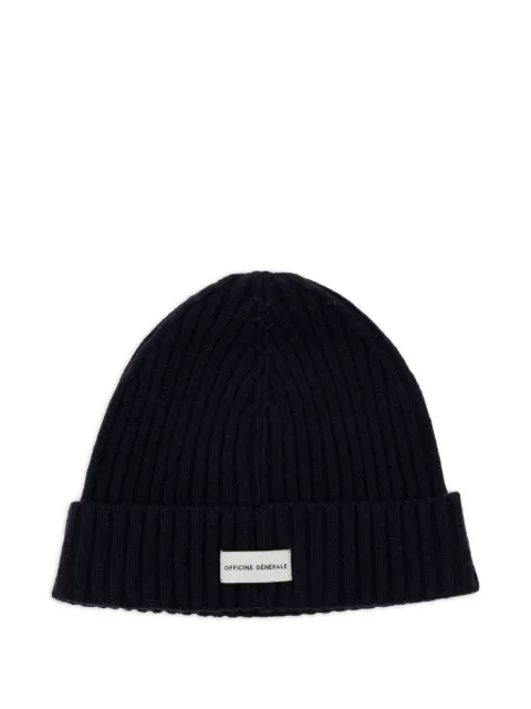 Officine Generale logo-patch beanie