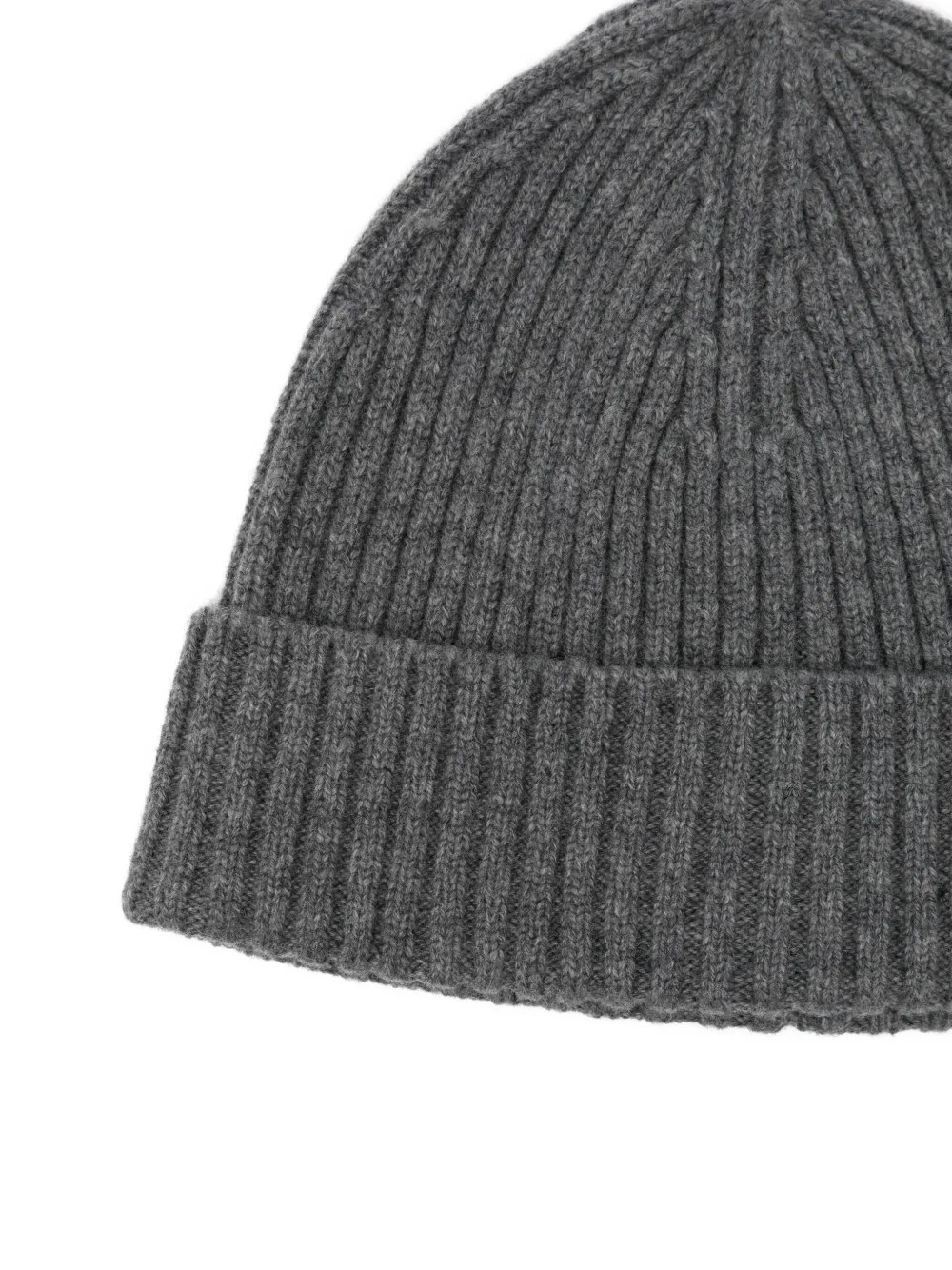 Officine Generale Logo-patch Beanie In Gray