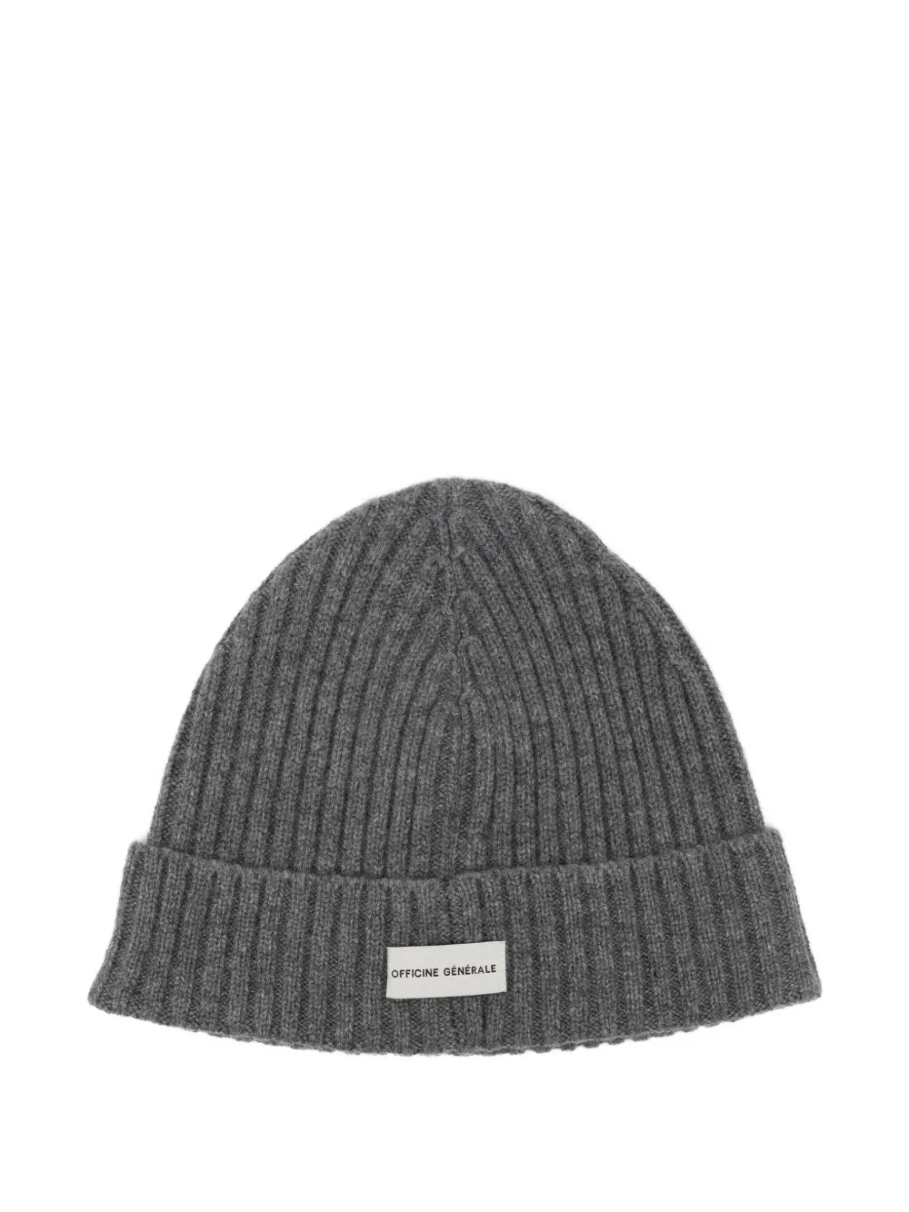 Officine Generale Logo-patch Beanie In Gray