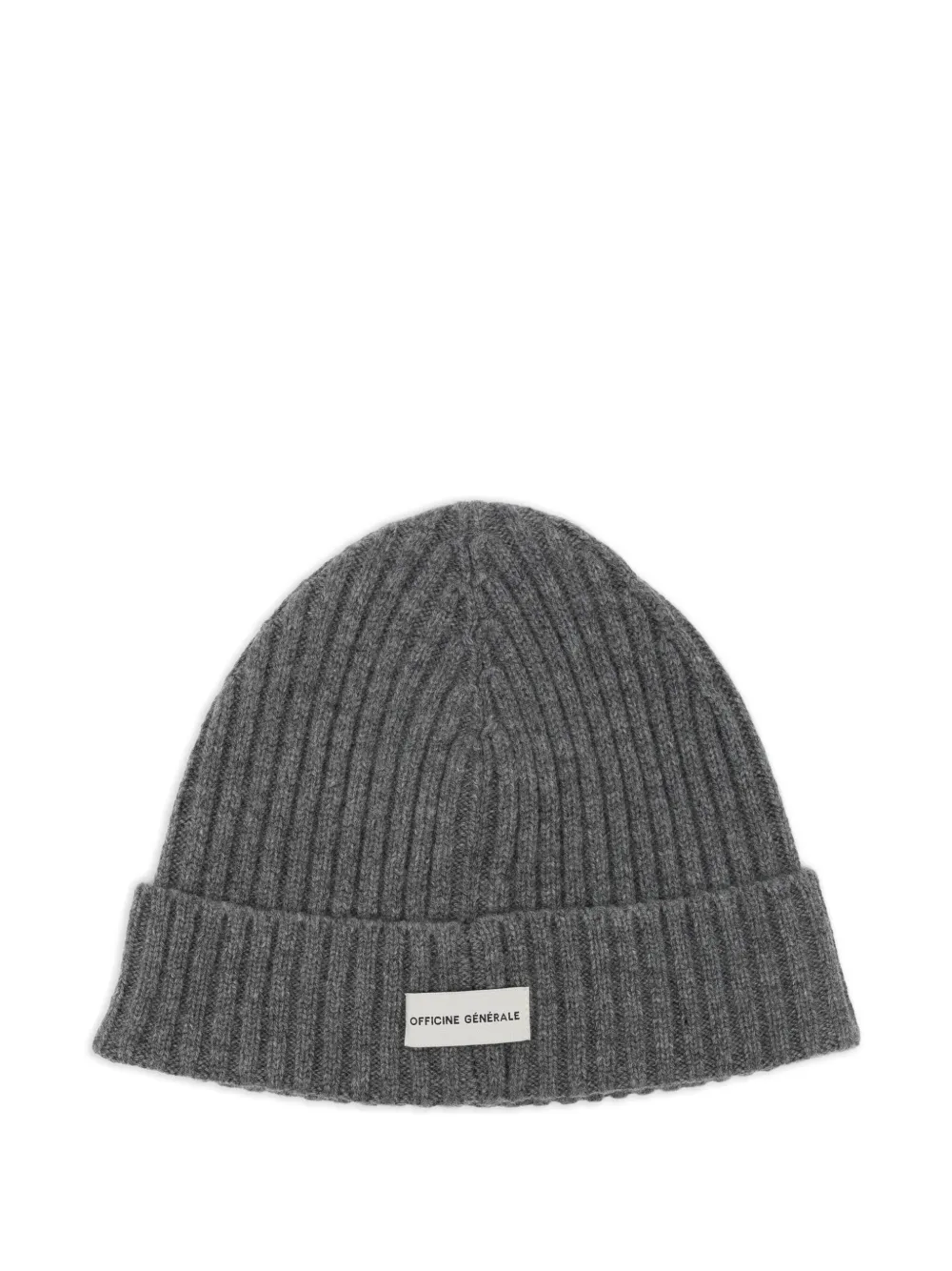 Officine Generale logo-patch beanie | Grey | Image 1
