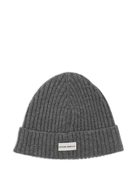 Officine Generale logo-patch beanie