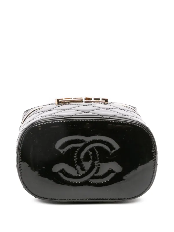 CHANEL Pre-Owned 2021-2025 マトラッセ パテント ロゴ チェーン