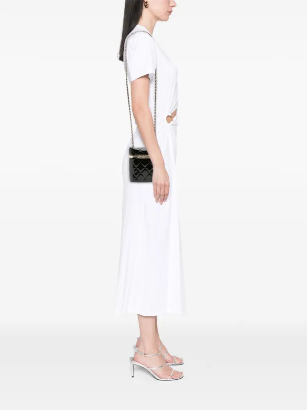 CHANEL Pre-Owned 2021-2025 マトラッセ パテント ロゴ チェーン