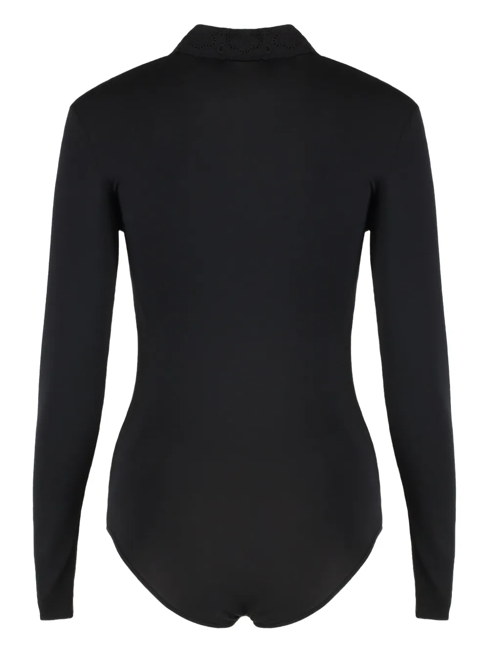 Magda Butrym eyelet-collar bodysuit - Zwart