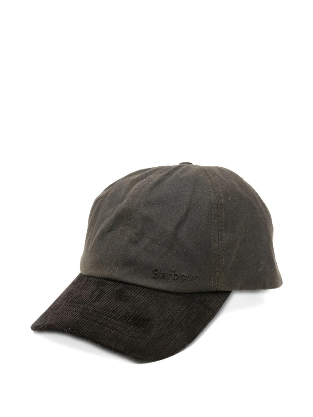 Barbour Corduroy Panelled Cap In Black