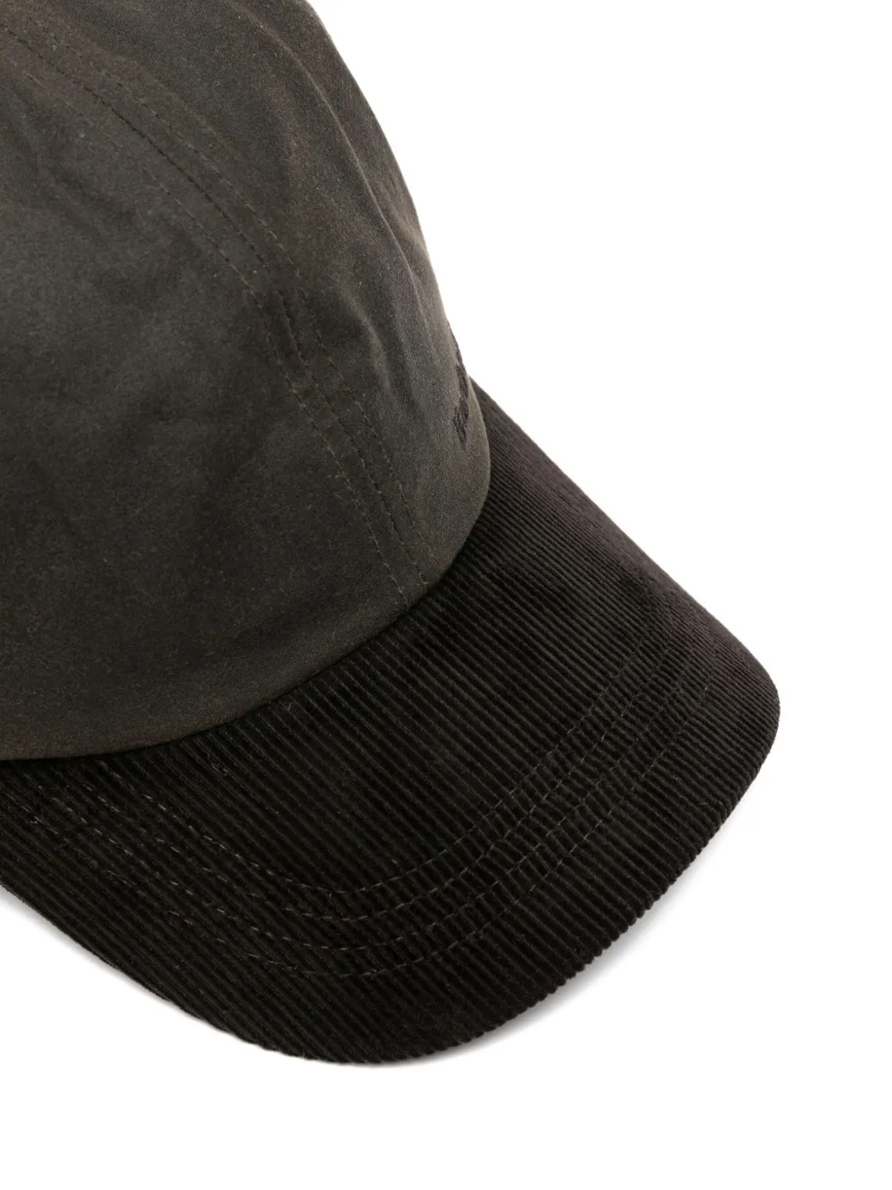 Barbour Corduroy Panelled Cap In Black