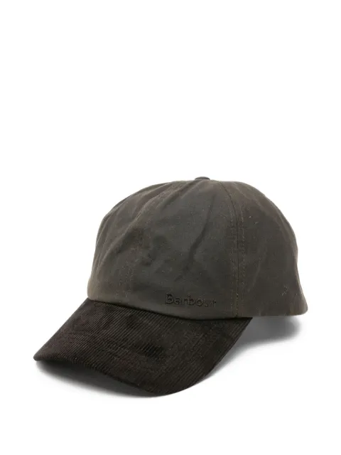 Barbour corduroy panelled cap