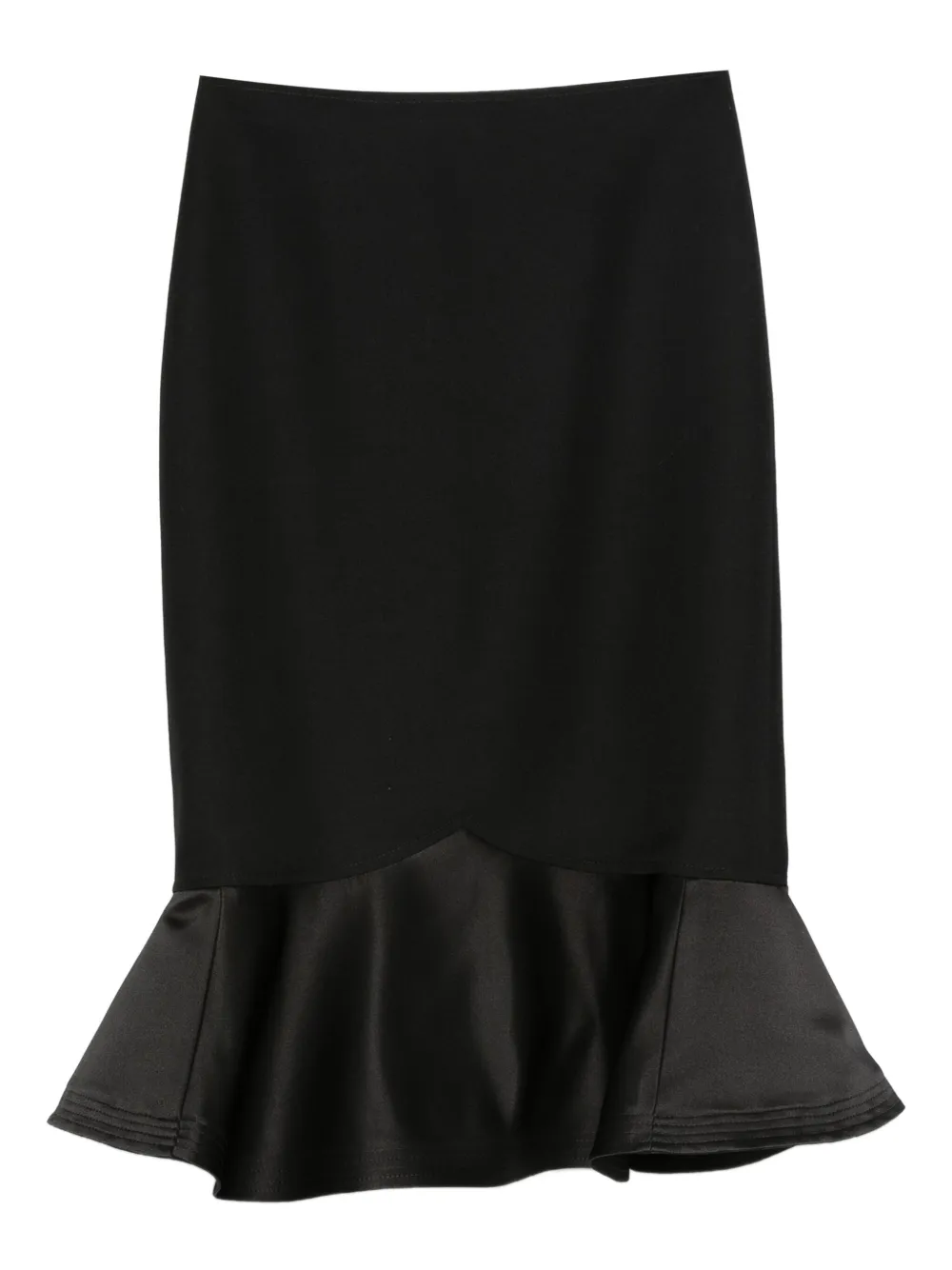 FENDI falda midi con volantes | negro | Image 1