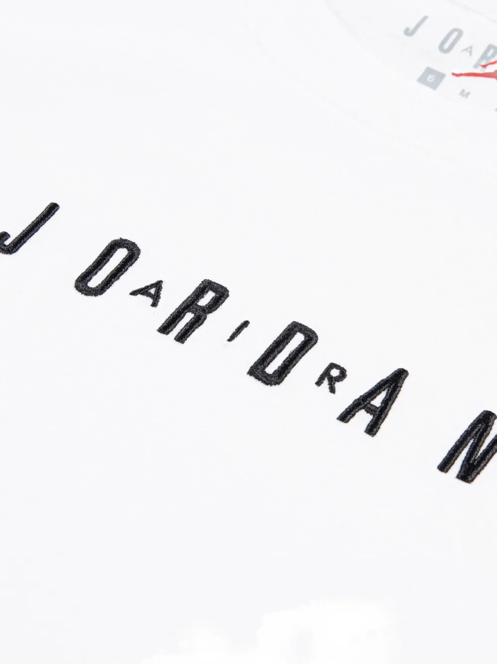 Jordan Big Boys Wordmark Embroidery Short Sleeve T-shirt In White