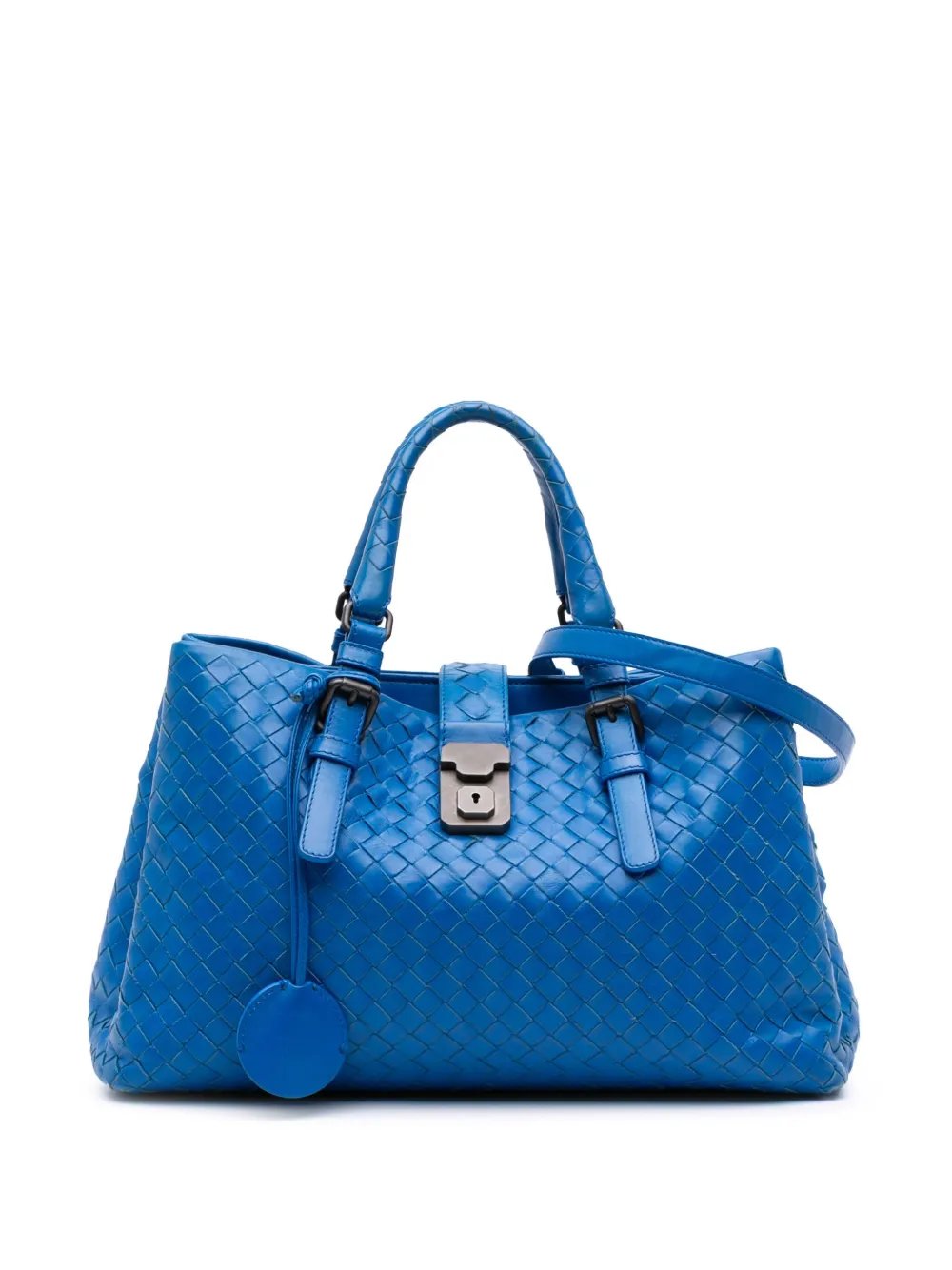 Bottega Veneta Pre-Owned 2012-2025 Small Nappa Intrecciato Roma satchel | Blue | Image 1