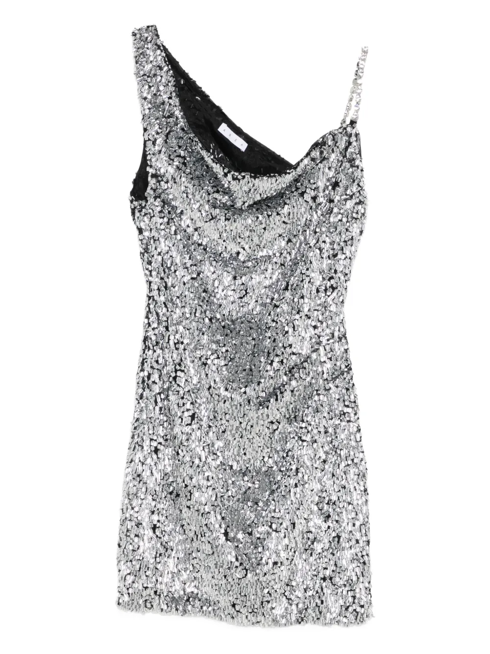 AREA sequin-embellished one-shoulder dress - Argento