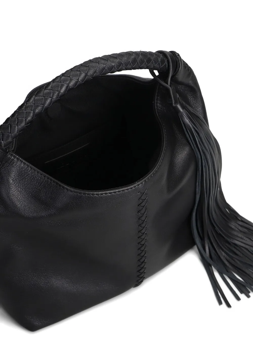 Siedres Mini Galia Braided Tassel Tote Bag In Black