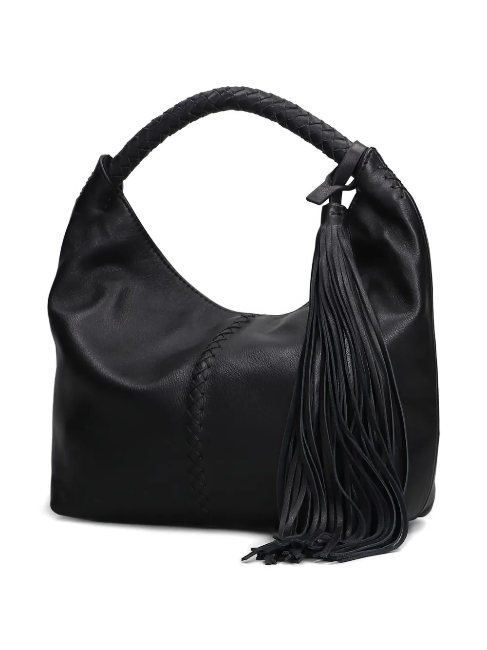 Siedres Mini Galia Braided Tassel Tote Bag In Black