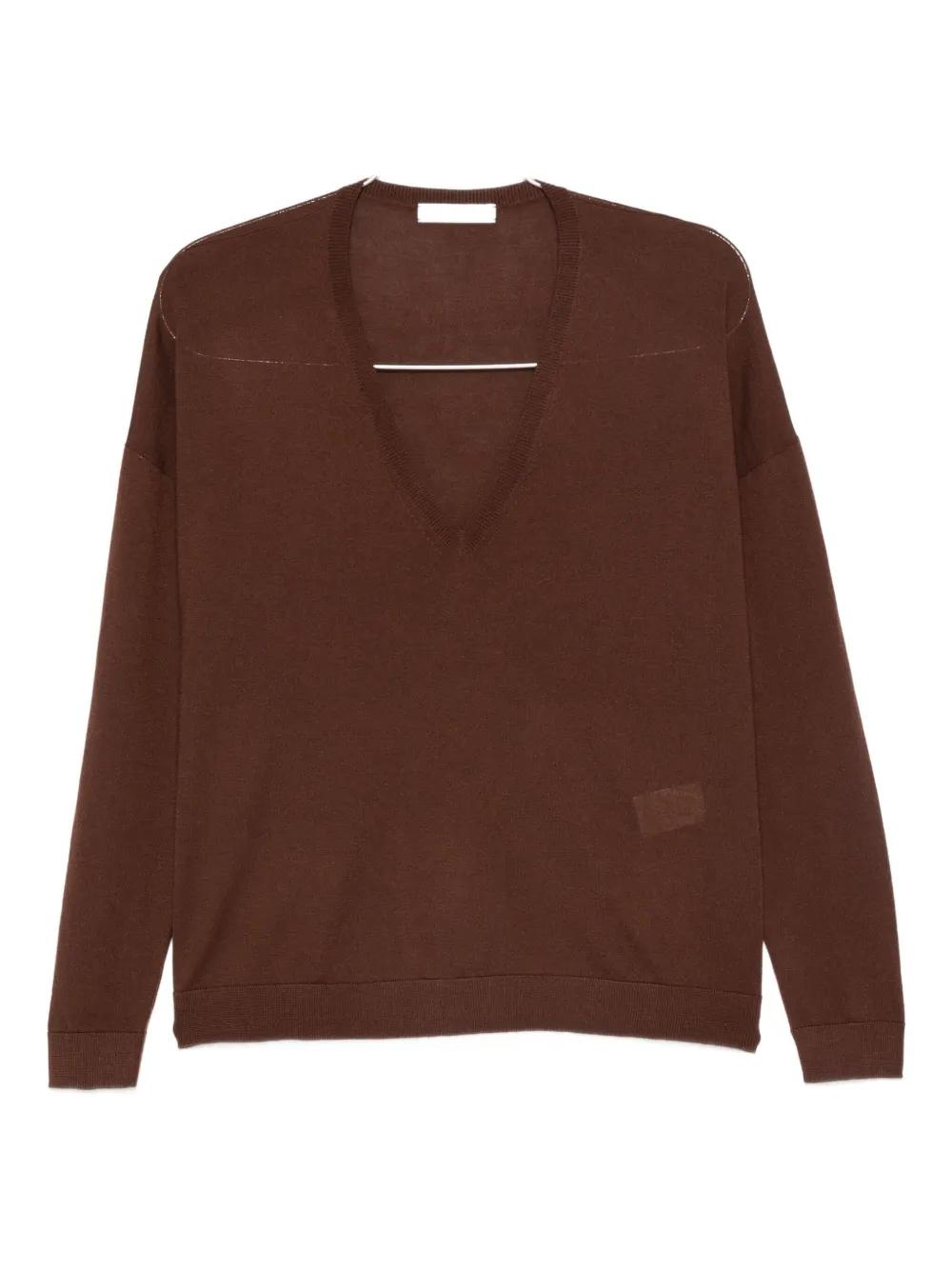 Co V-neck Sweater In Brown