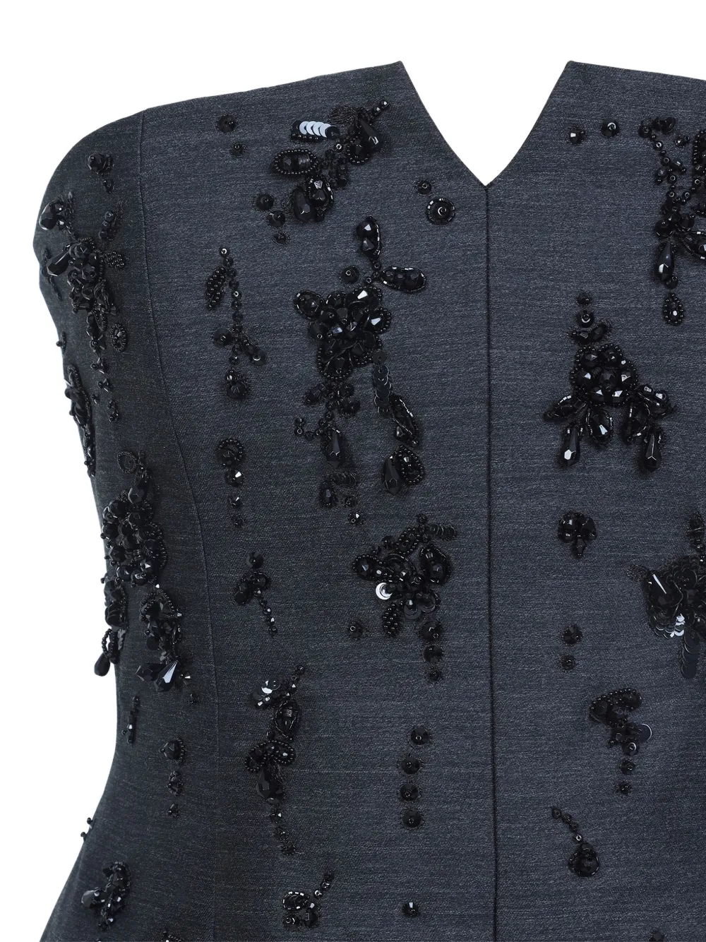 Alberta Ferretti Jurk verfraaid met kristallen Zwart