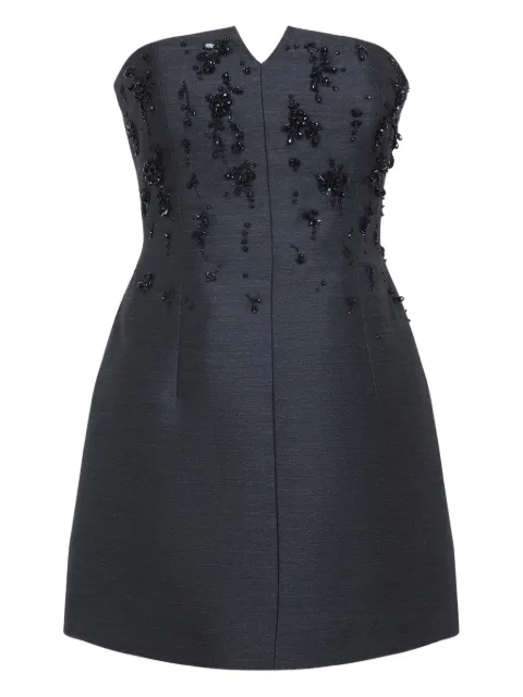 Alberta Ferretti crystal-embellished strapless dress