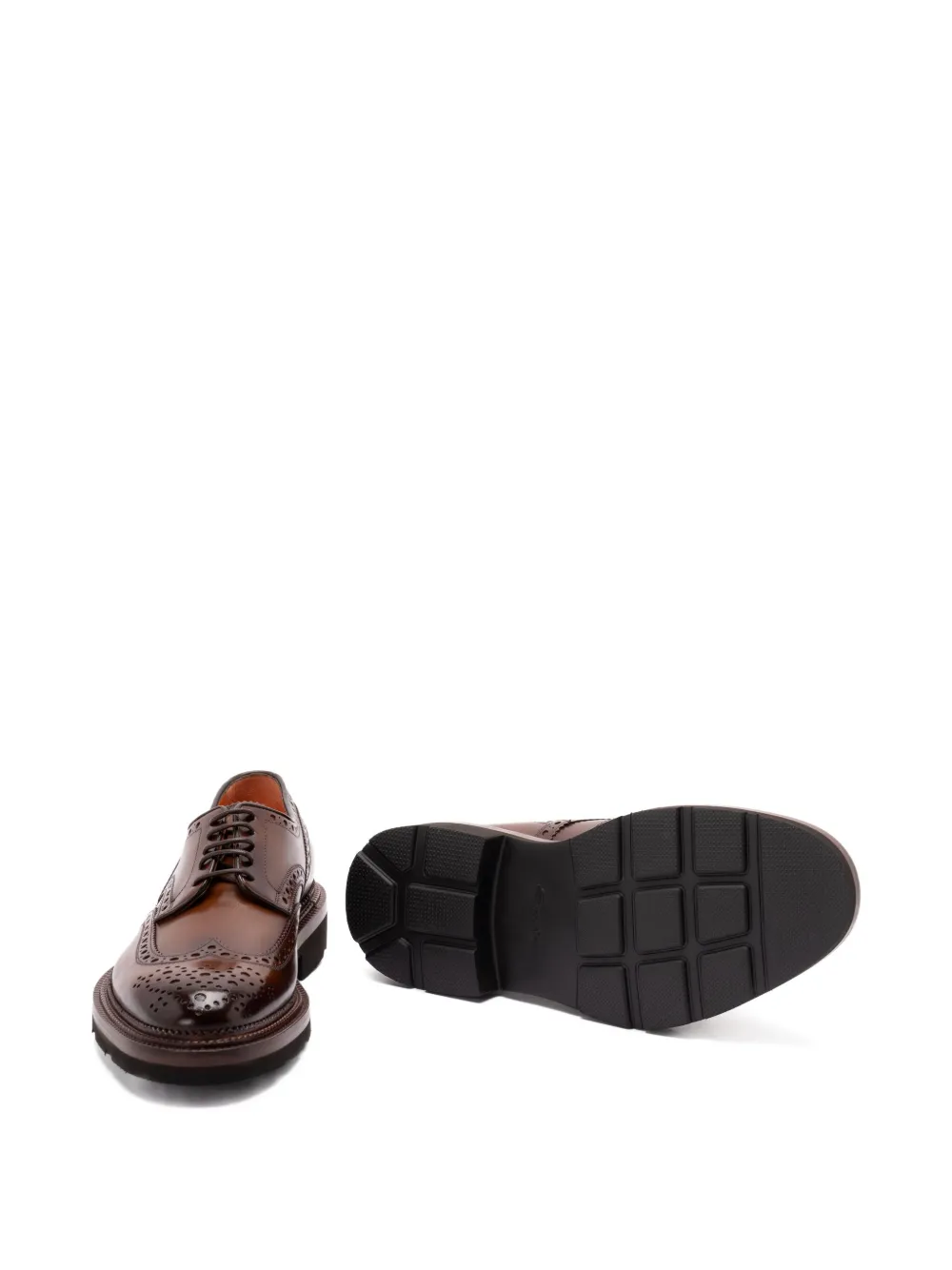 Santoni lace-up brogue-detail derby shoes Bruin