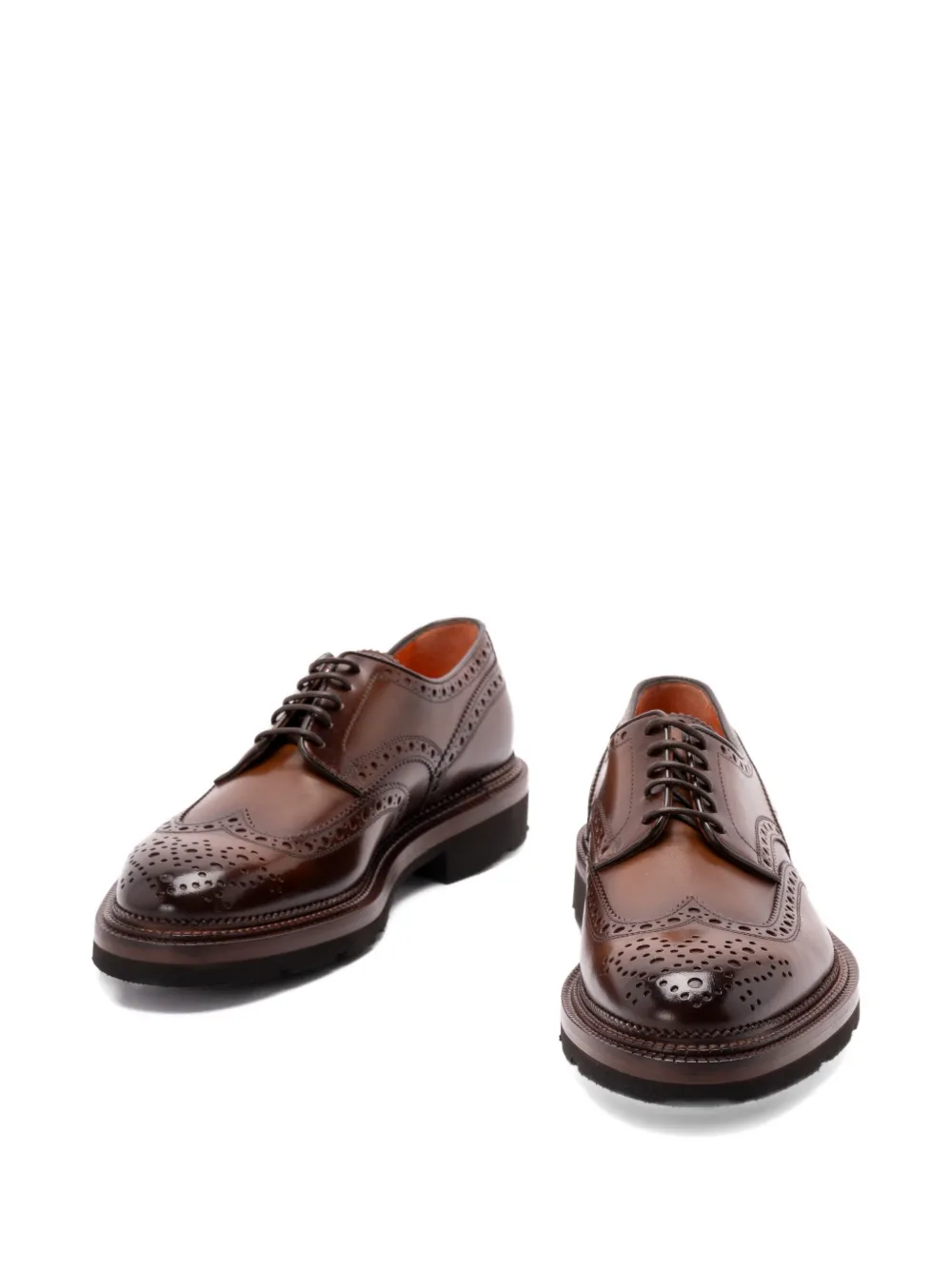Santoni lace-up brogue-detail derby shoes Bruin