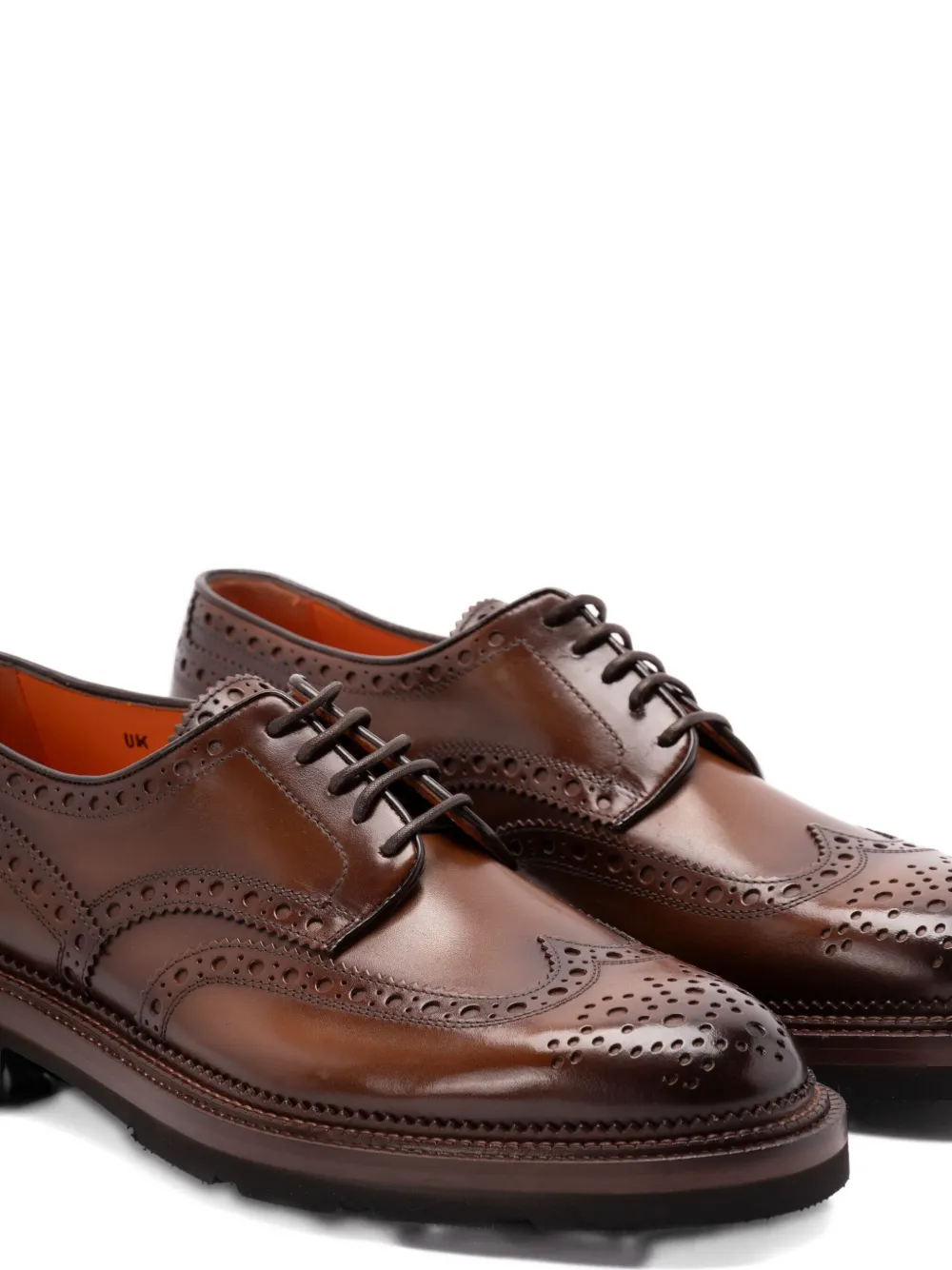 Santoni lace-up brogue-detail derby shoes Bruin