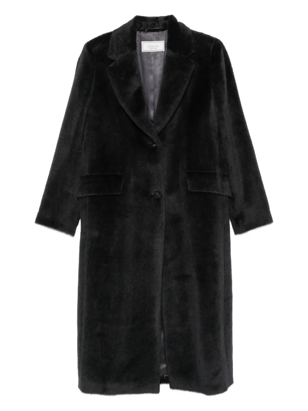 Peserico notched-lapel buttoned coat | Grey | Image 1
