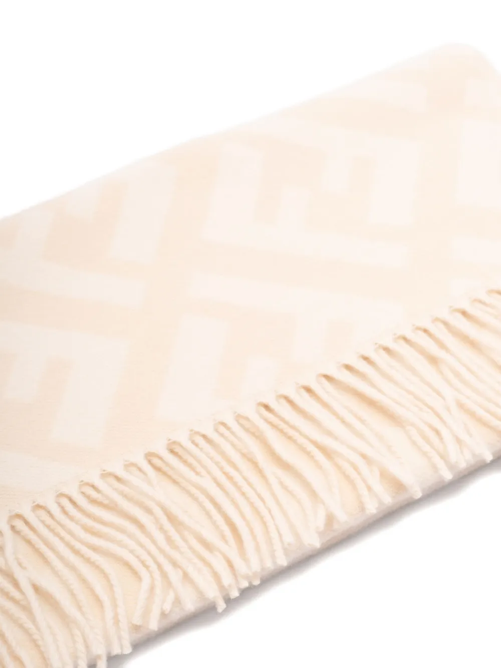 Fendi Ff-monogram Fringed Scarf In Orange