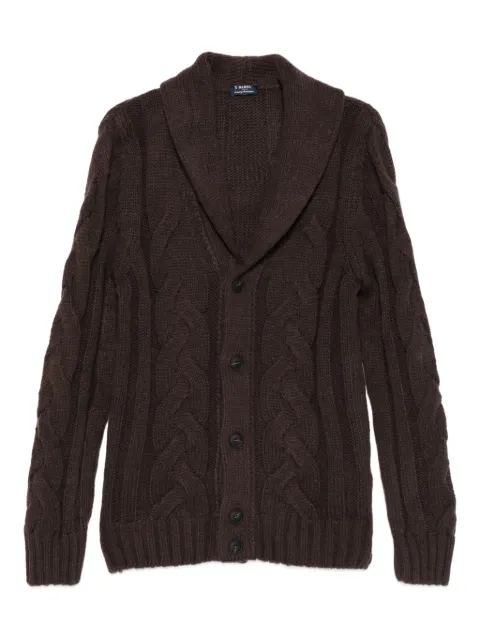 Barba cable-knit buttoned cardigan