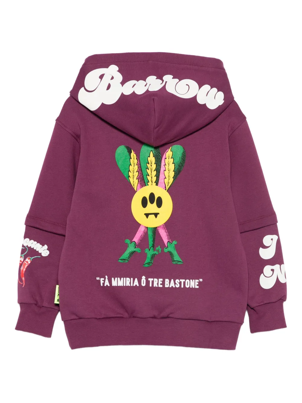 Barrow Graphic-print Hoodie In Purple