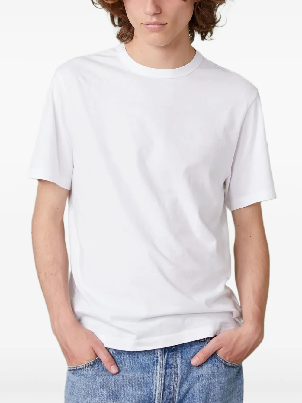 Officine Generale crew-neck cotton T-shirt | White | Image 1