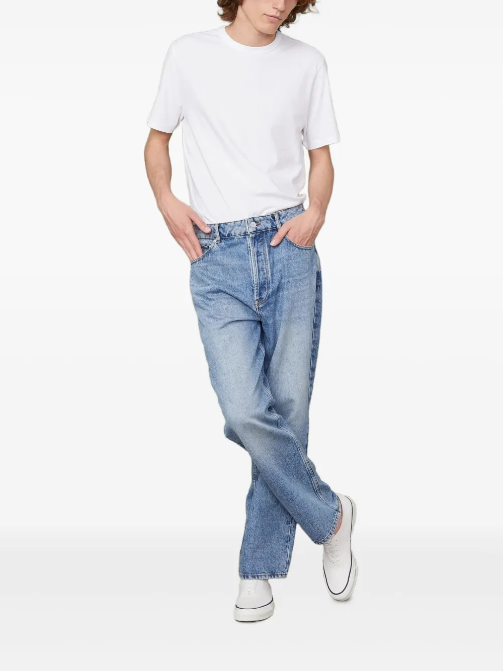 Officine Generale crew-neck cotton T-shirt - Wit