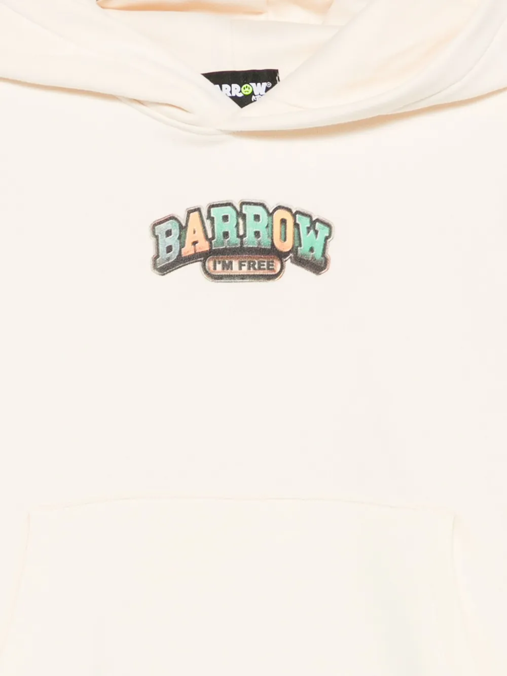 Barrow kids Hoodie met print Beige