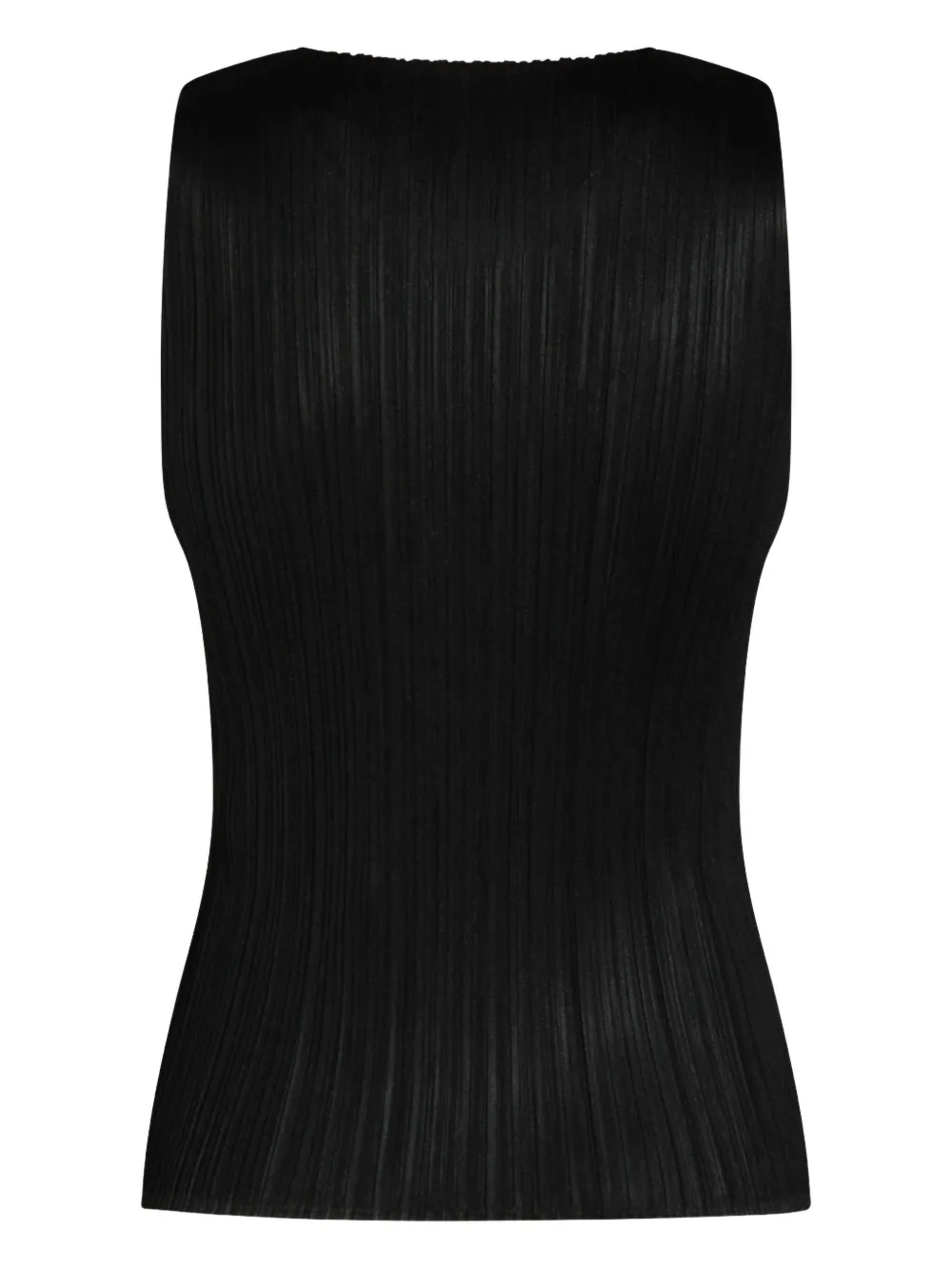 Pleats Please Issey Miyake Geplooide top Zwart