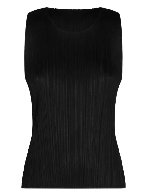 Pleats Please Issey Miyake Top smanicato plissettato