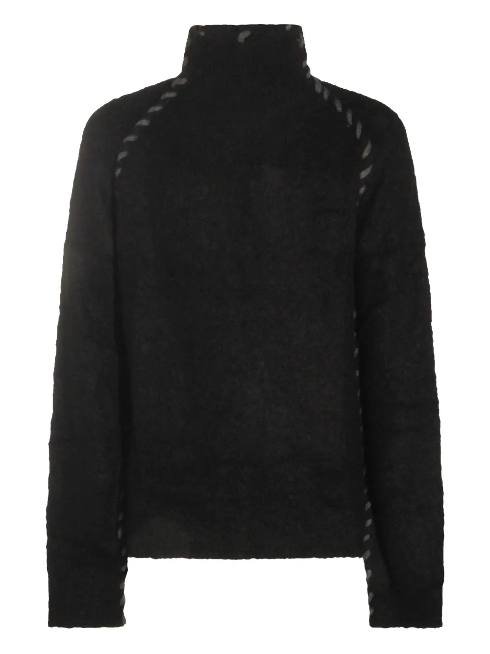 Thom Krom braided-detail sweater - Blacks and greys Thom Krom braided-detail sweater - Blacks and greys