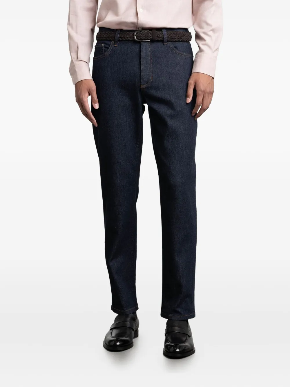 Zegna Straight Jeans In Blue