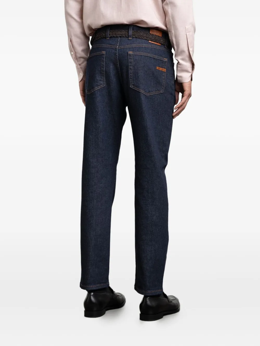 Zegna Straight Jeans In Blue