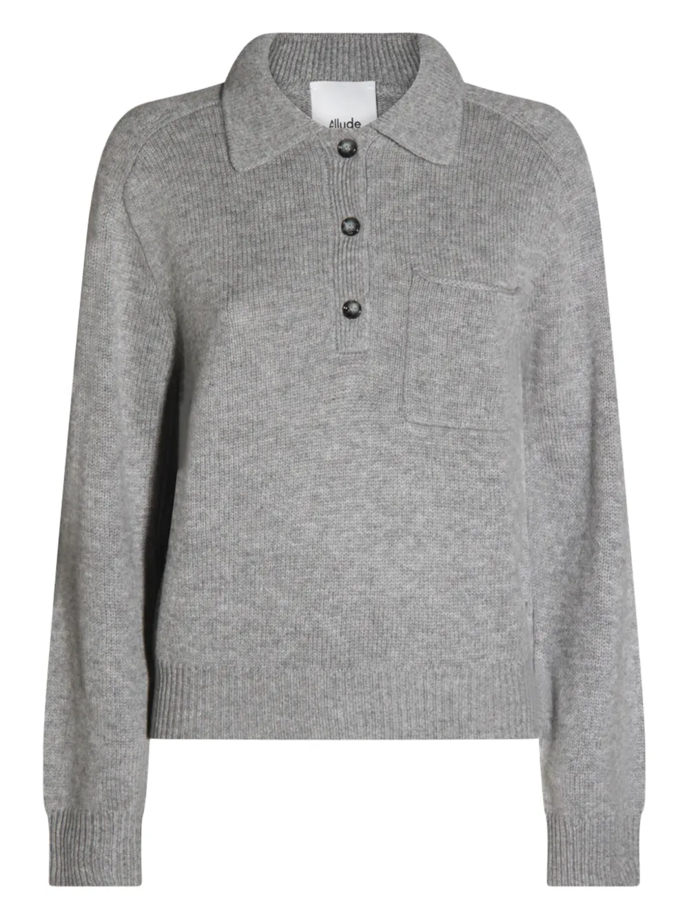 Allude polo-neck patch-pocket sweater | Grey | Image 1