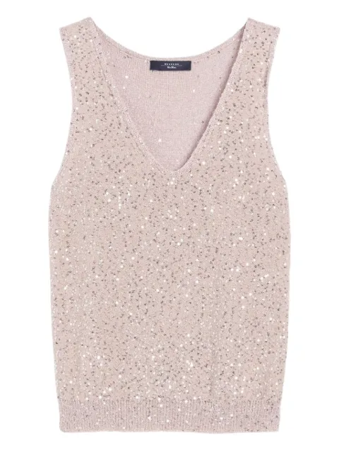Weekend Max Mara sequin-embellished v-neck top