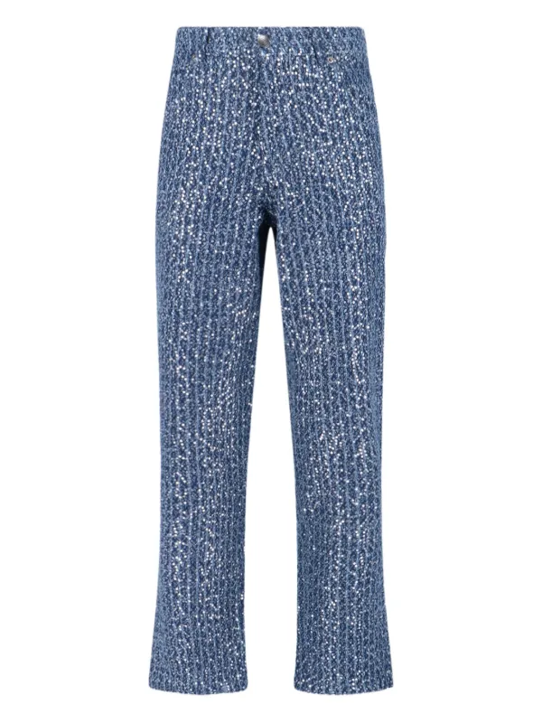 Charles Jeffrey Loverboy sequin-embellished Jeans | Blue | FARFETCH