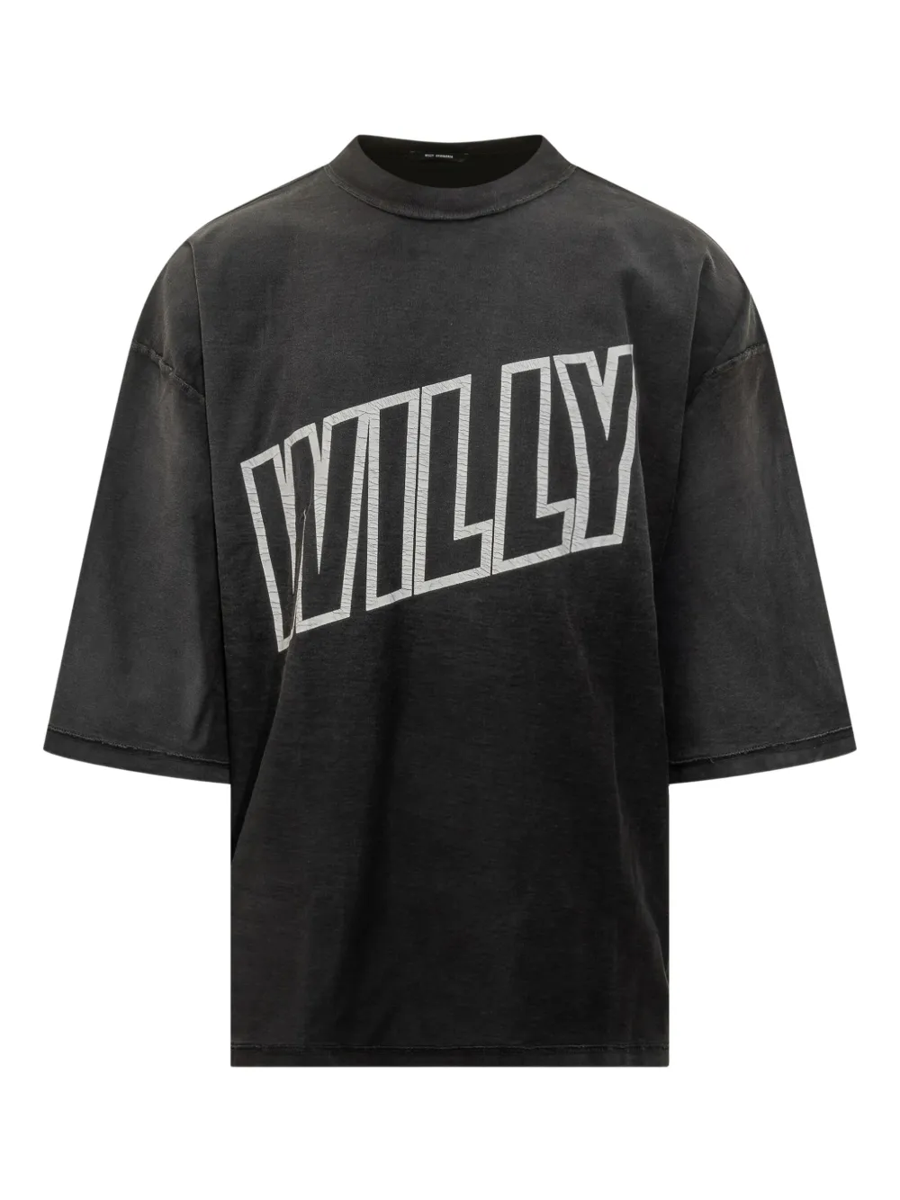 Willy Chavarria inside-out logo-print t-shirt | Black | Image 1