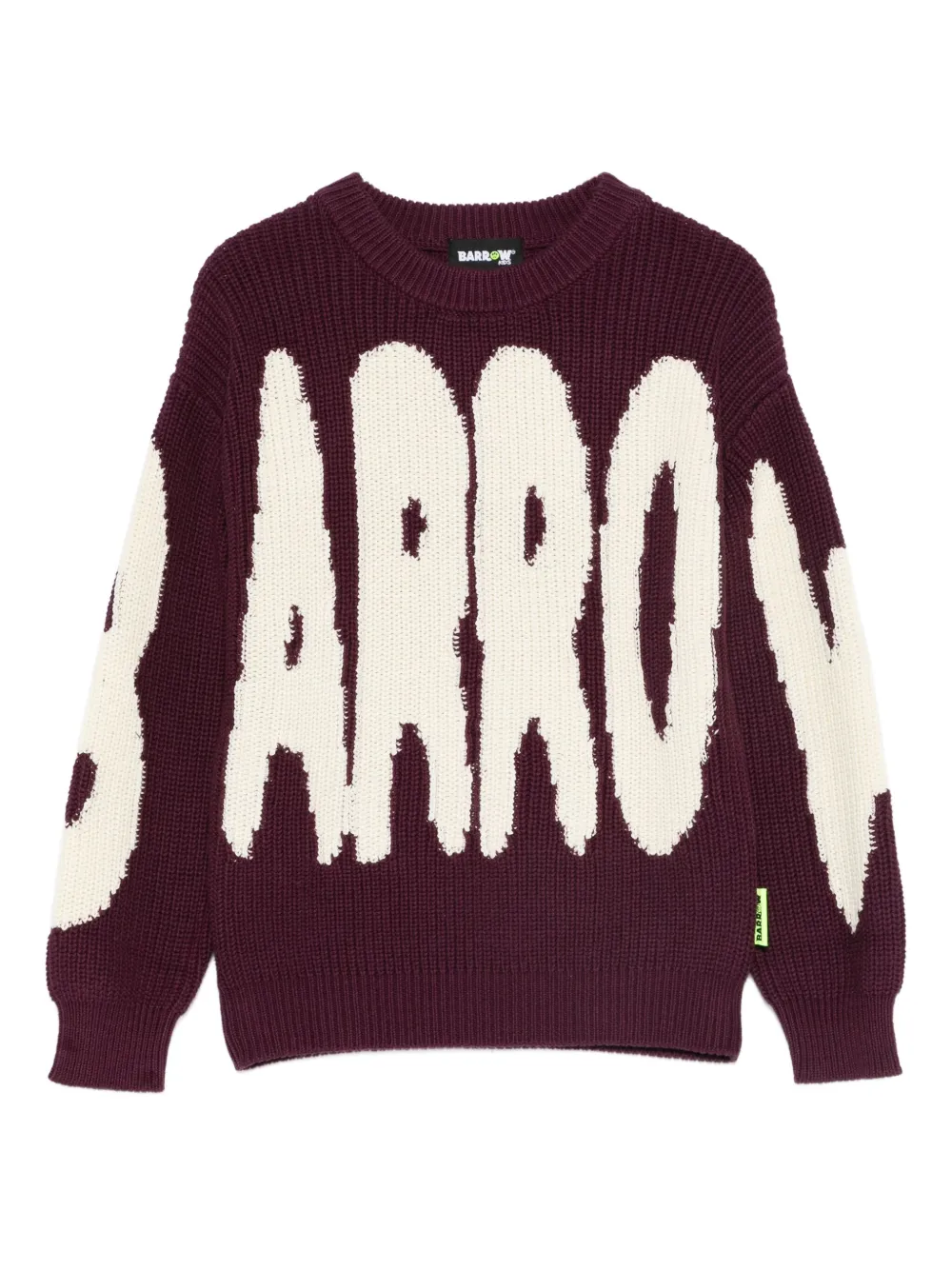 Barrow kids logo-detail knit sweater - Rosso