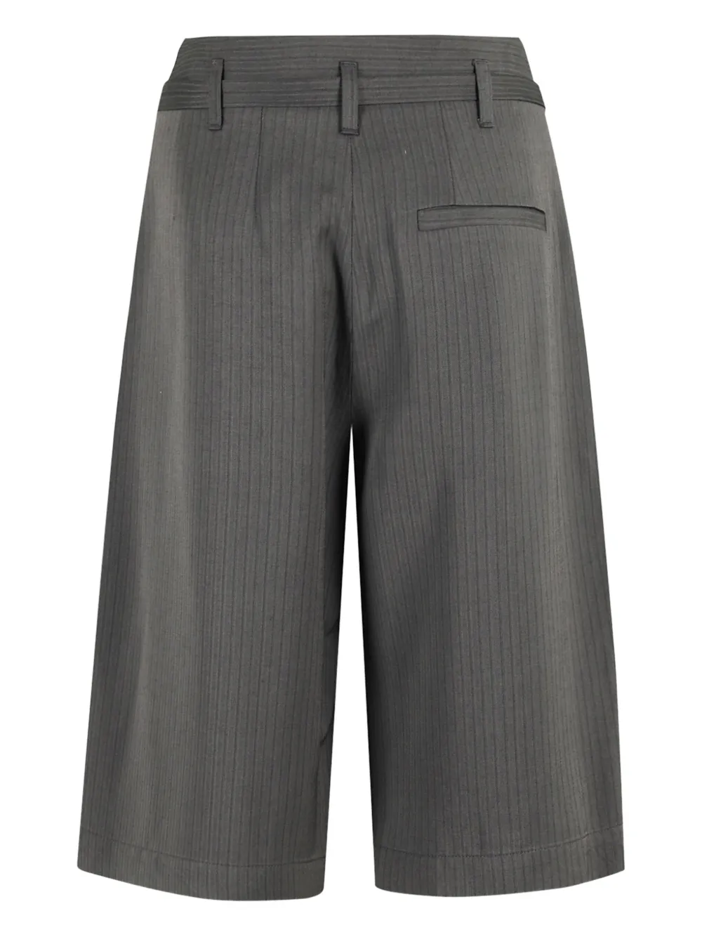 Tela buckle pinstriped shorts - Grijs