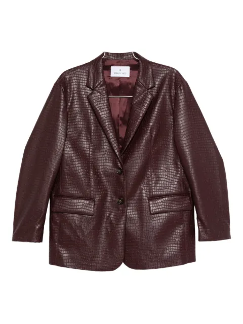 Manuel Ritz faux-leather blazer
