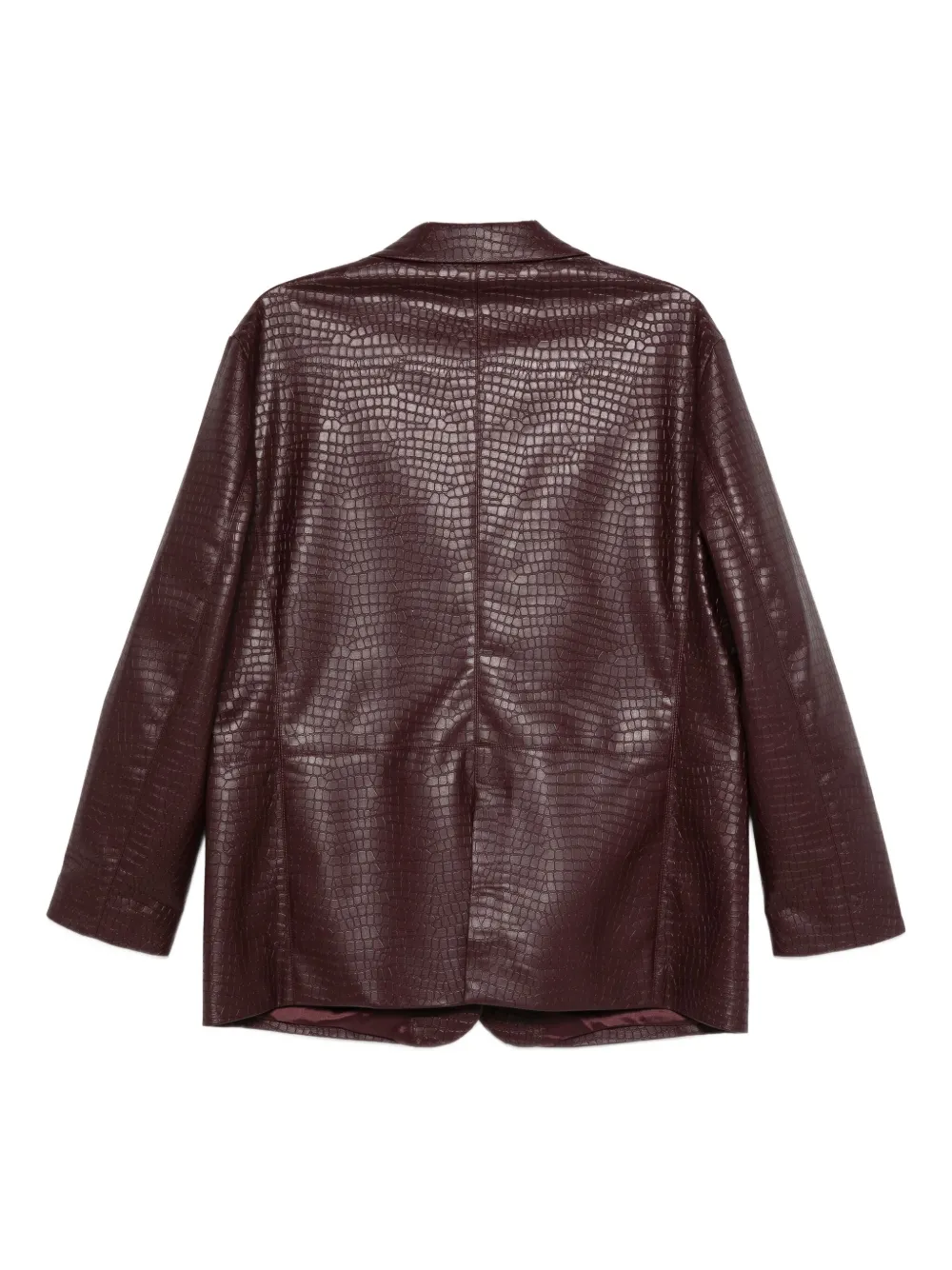 Manuel Ritz Faux-leather Blazer In Red