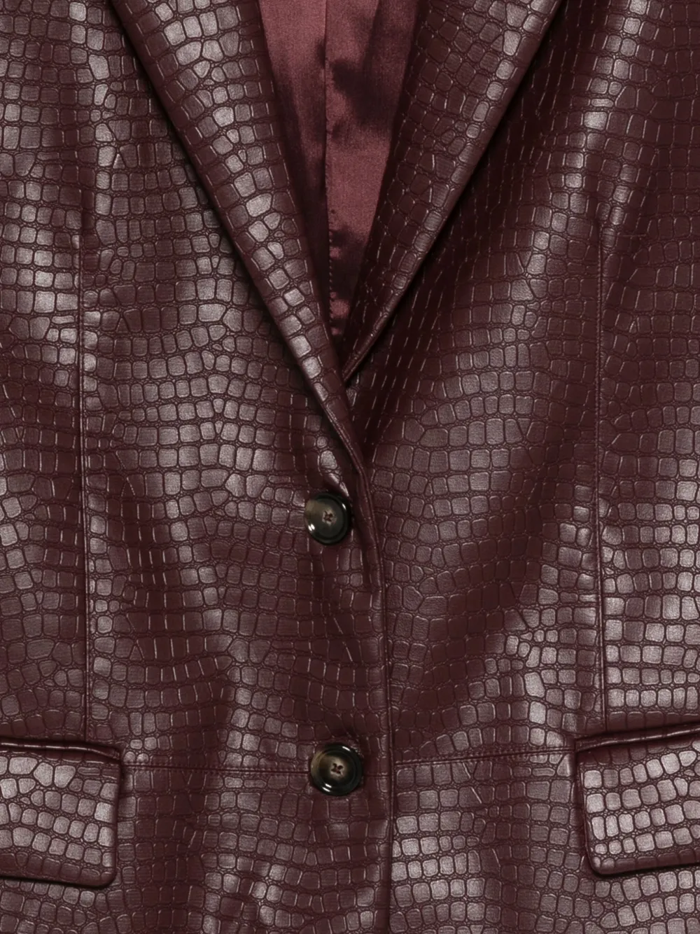 Manuel Ritz Faux-leather Blazer In Red
