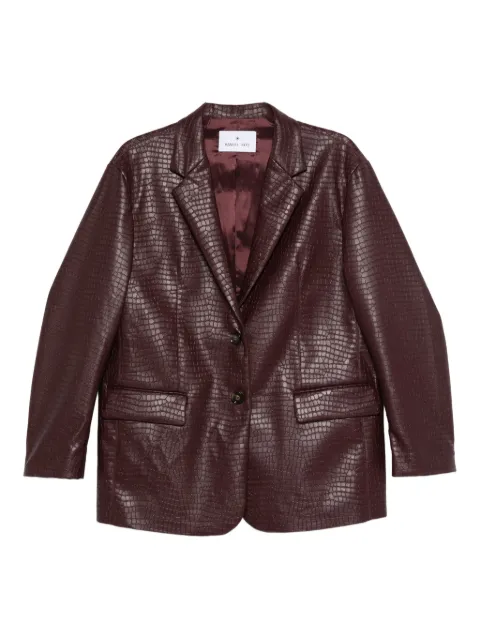 Manuel Ritz faux-leather blazer