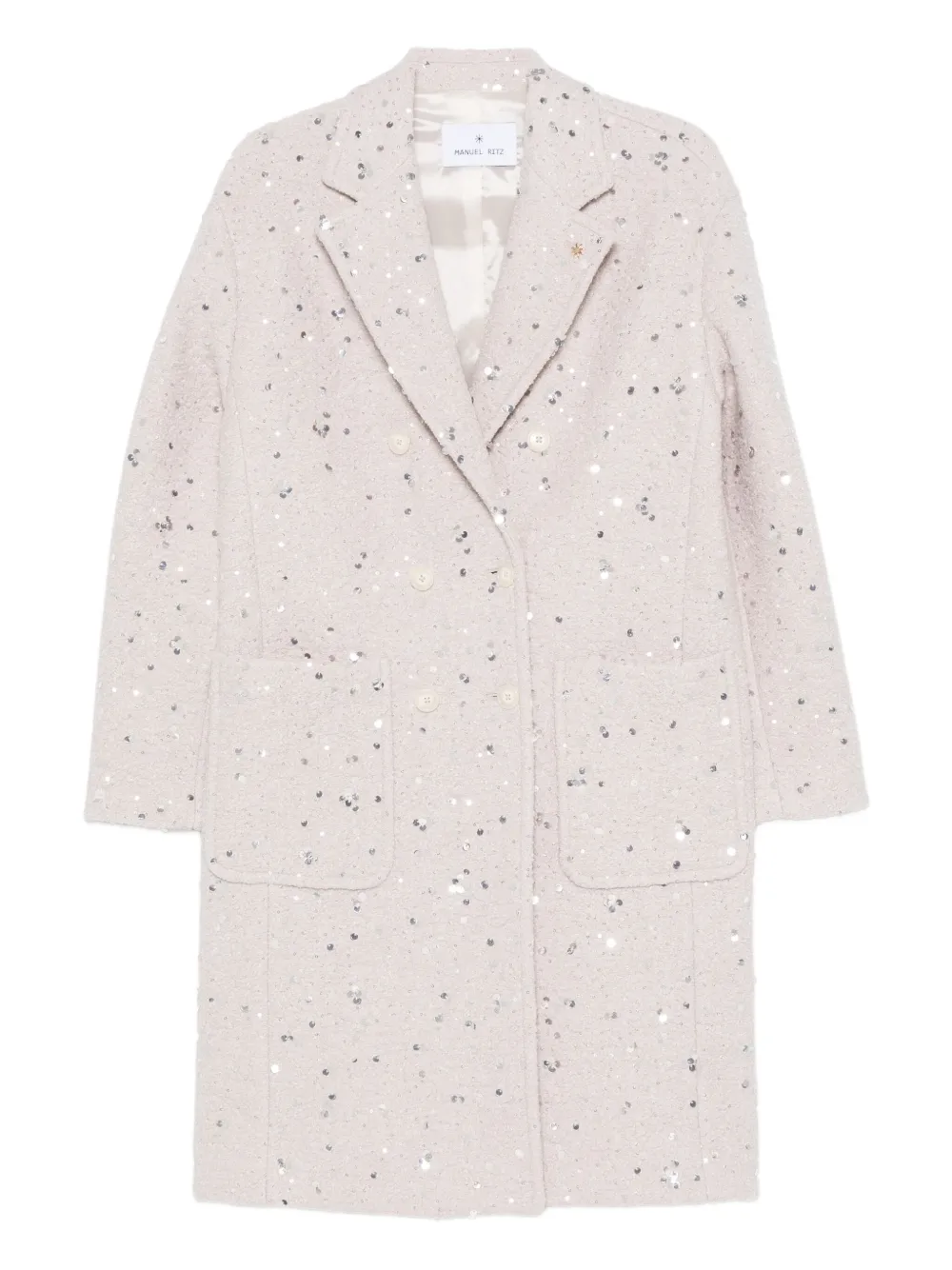 Manuel Ritz sequin-embellished coat | Neutrals | Image 1