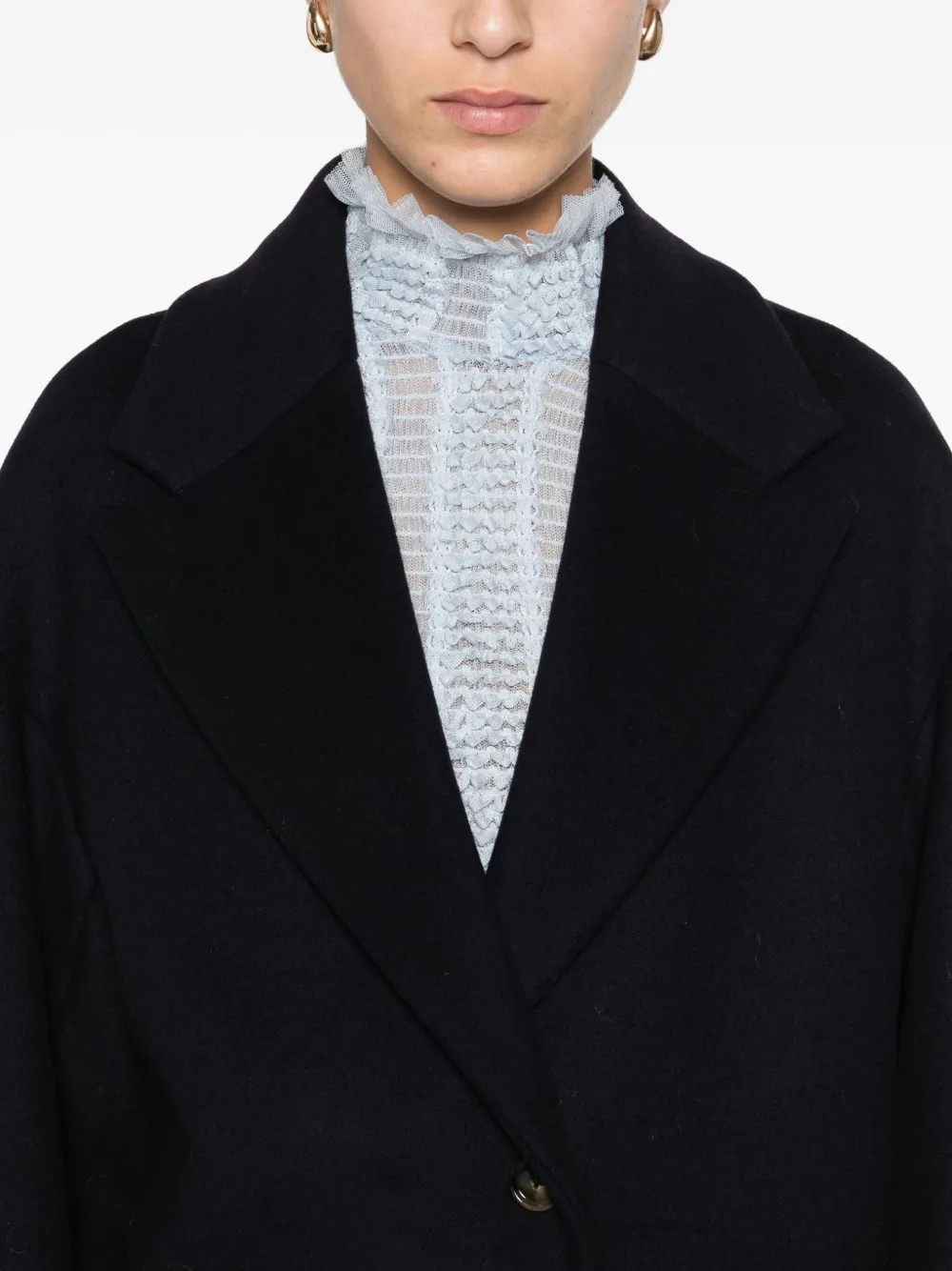 Manuel Ritz Wool-blend Coat In Black