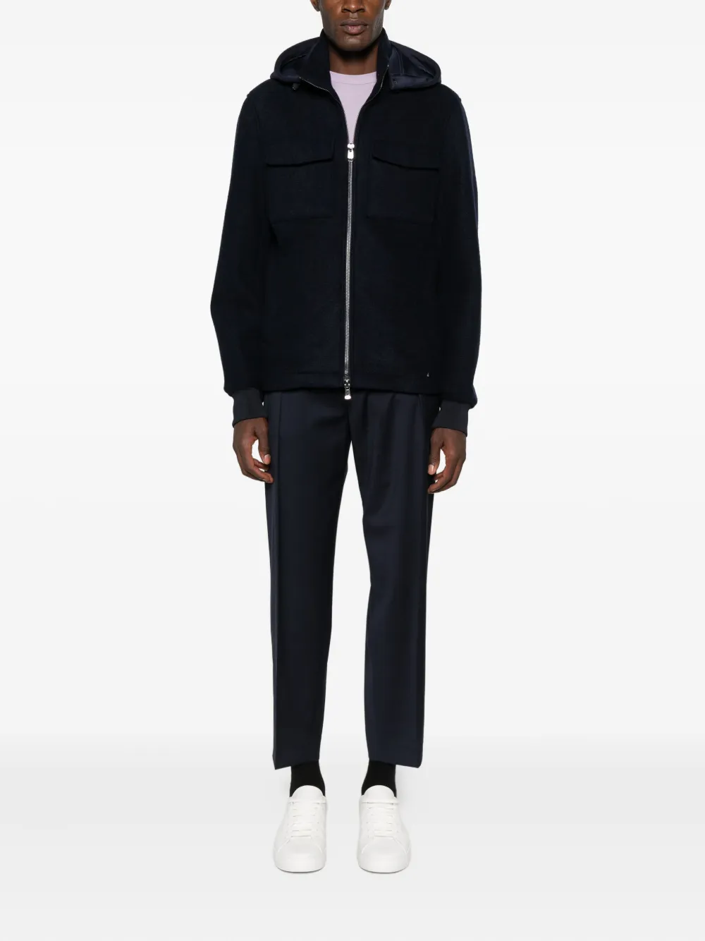Manuel Ritz wool blend straight-leg trousers - Blauw