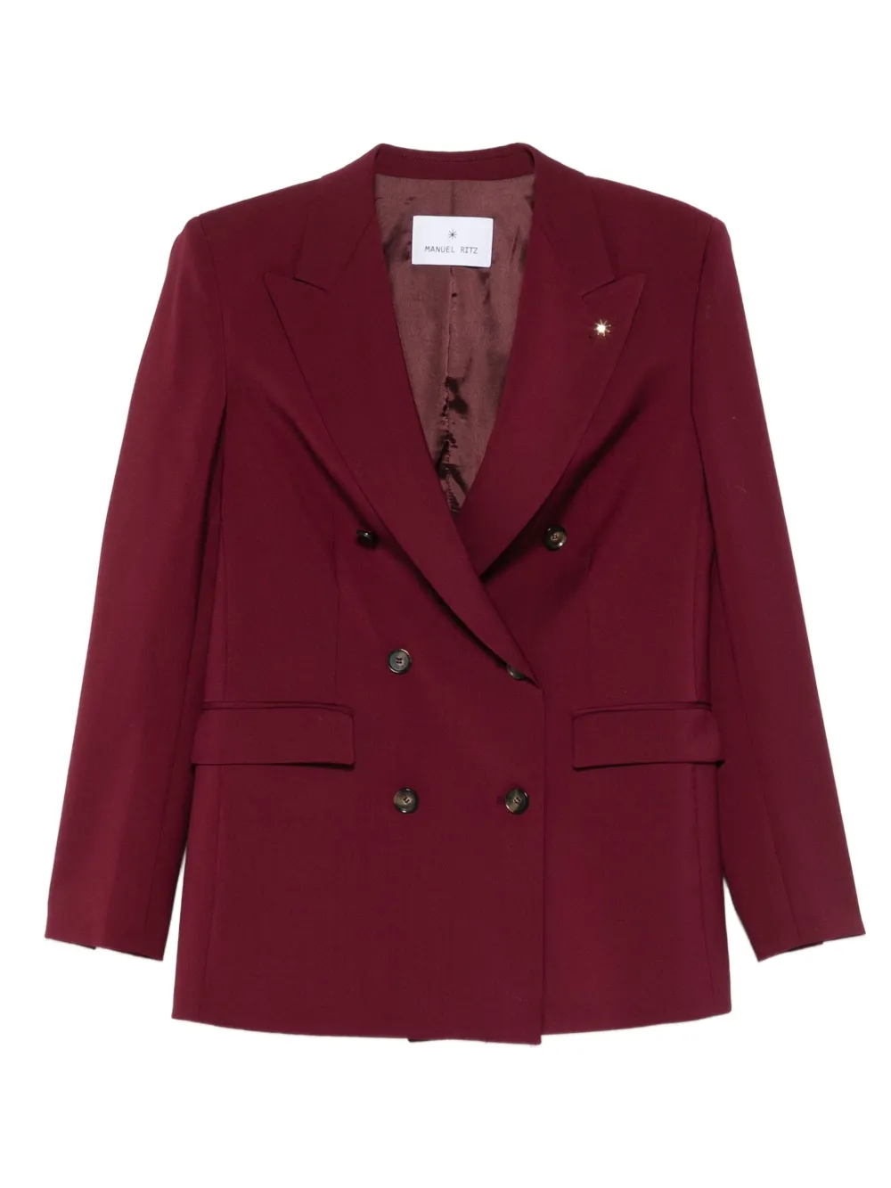 Manuel Ritz Wool Blazer In Red
