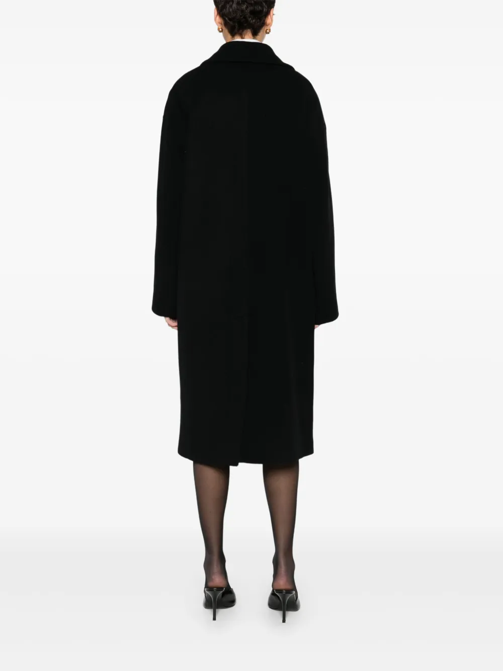 Manuel Ritz Wool-blend Coat In Black